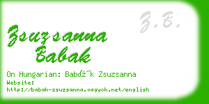 zsuzsanna babak business card